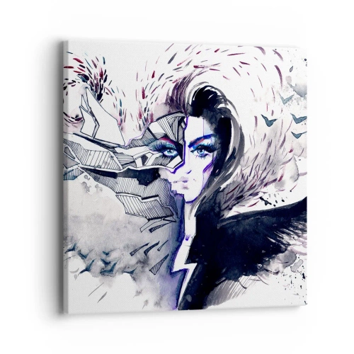 Lærredstryk - Billede på lærred - Dæmonisk og smuk - 40x40 cm