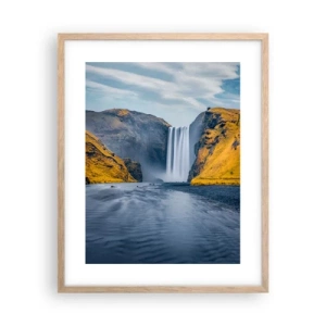 Plakat i ramme af lyst egetræ - Evig varighed, evig bevægelse - 40x50 cm