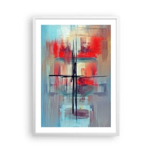 Plakat i hvid ramme - Landskab i en ukendt dimension - 50x70 cm