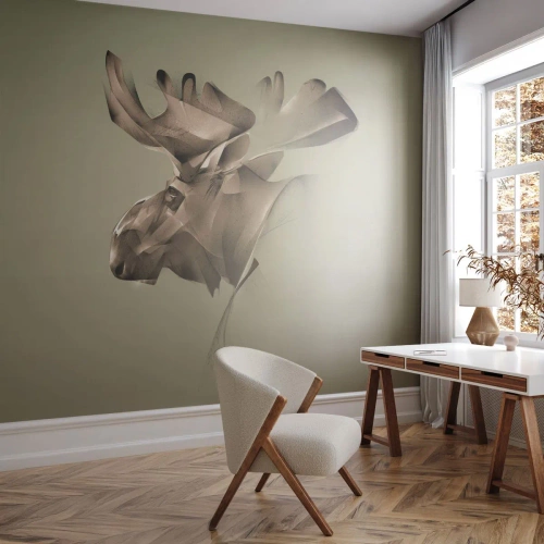 Fototapet Premium Canvas - Den blide kraft af ro - Elg, Abstraktion, Stykke - 500x350 cm