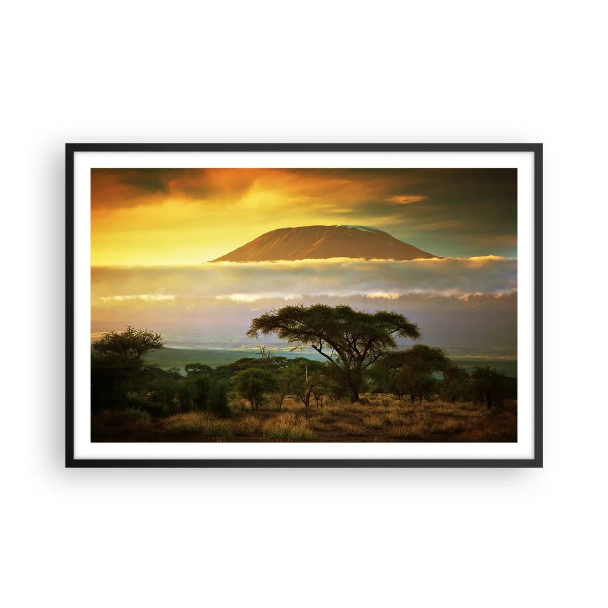 Plakat i sort ramme - En rejsendes drøm - 91x61 cm