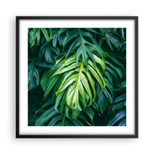 Plakat i sort ramme - Fordyb dig i friskhed - 50x50 cm