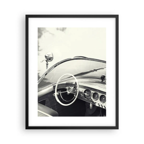 Plakat i sort ramme - Vejr for de rige - 40x50 cm