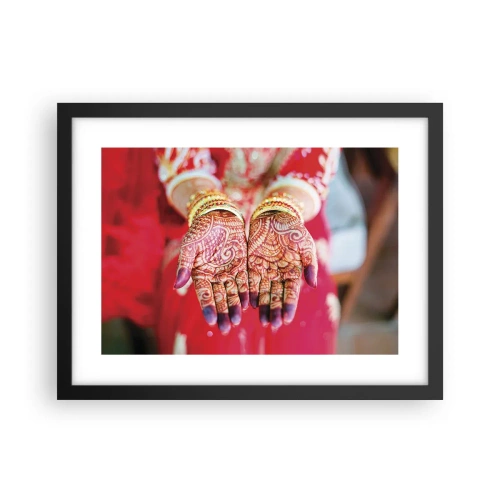 Plakat i sort ramme - Klar til at fange lykken - 40x30 cm