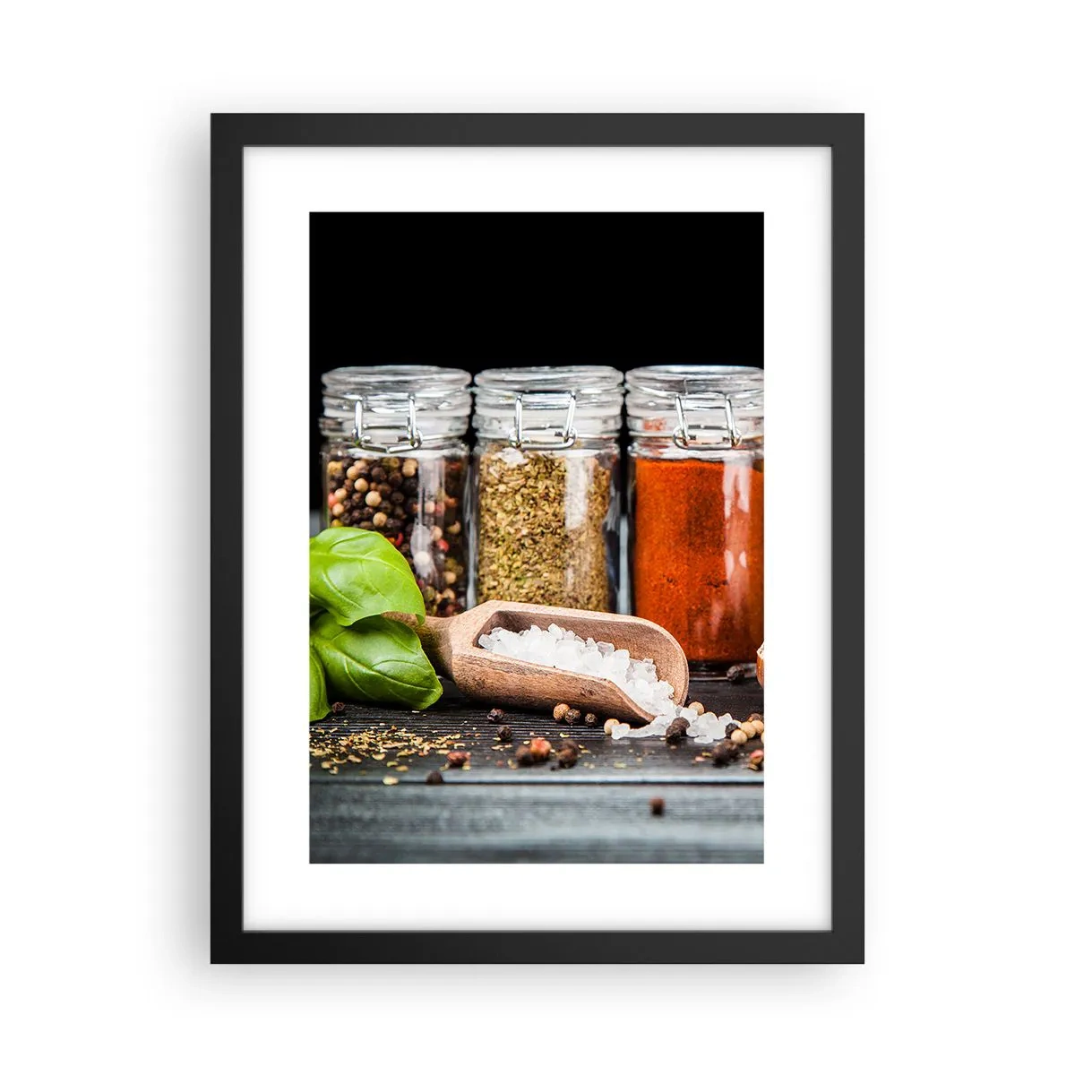 Plakat i sort ramme - For at livet kan smages - 30x40 cm