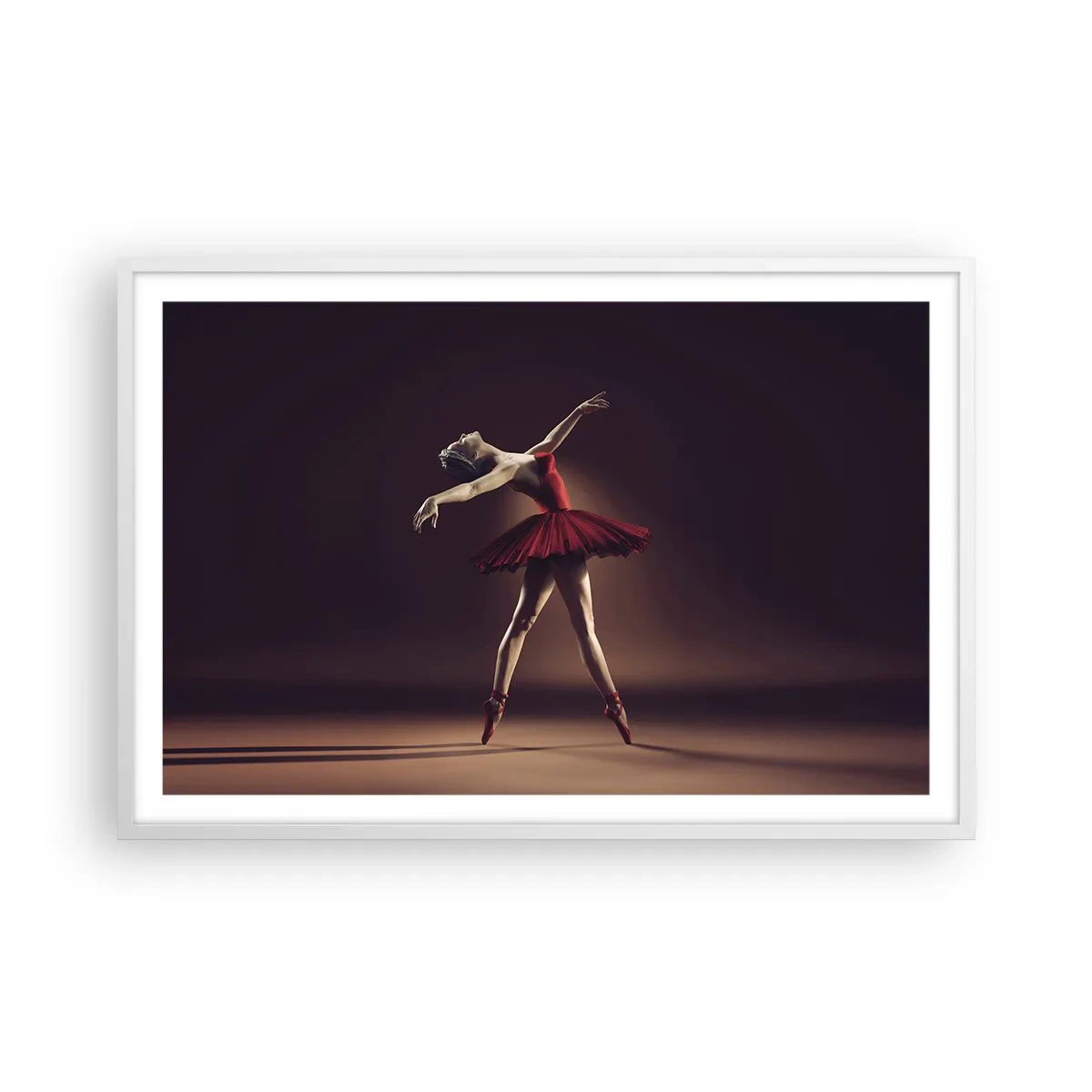 Plakat i hvid ramme - Prima ballerina - 91x61 cm