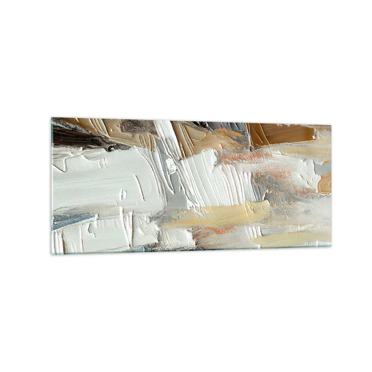 Billede på glas - Farverige lagdelinger - 120x50 cm