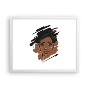 Plakat i hvid ramme - Sød som chokolade - 50x40 cm