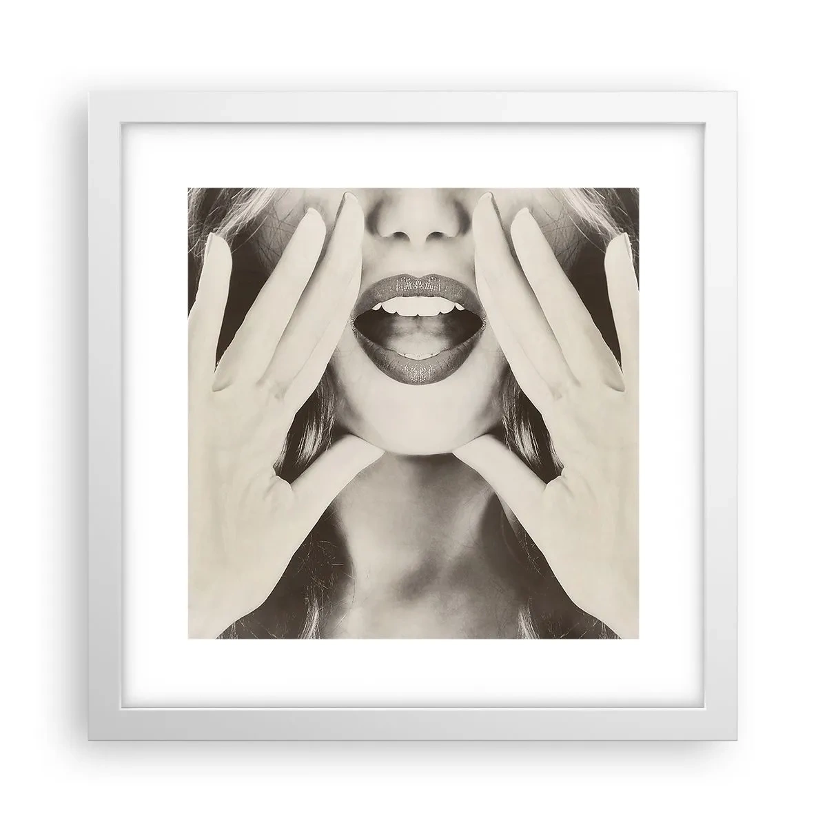 Plakat i hvid ramme - Jeg er på vej! - 30x30 cm