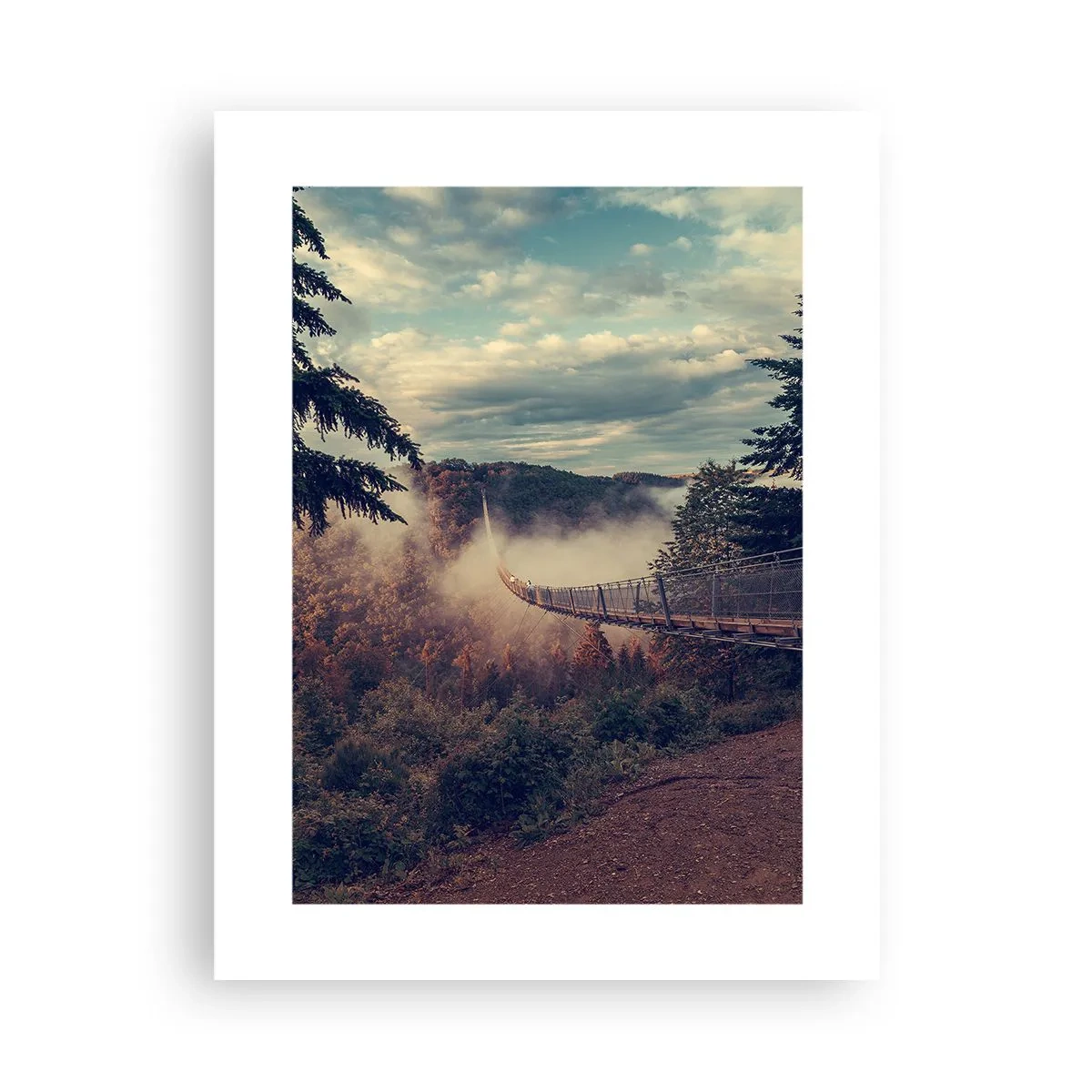 Plakat - Over efterårsskoven - 30x40 cm