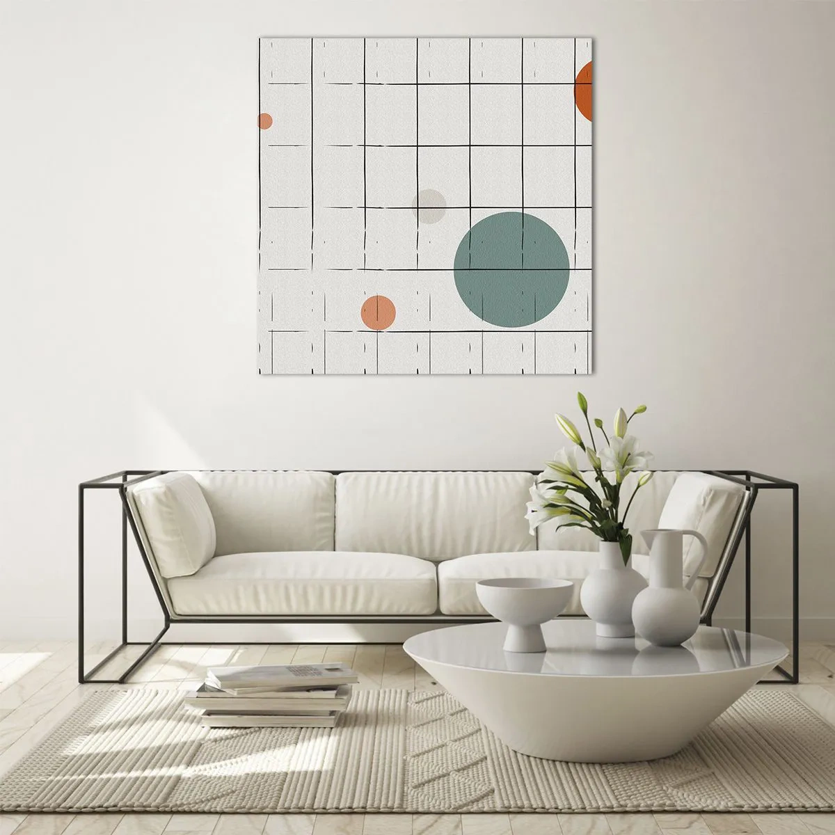 Billede på glas - Fanget i en fælde. Os eller dem? - 50x50 cm