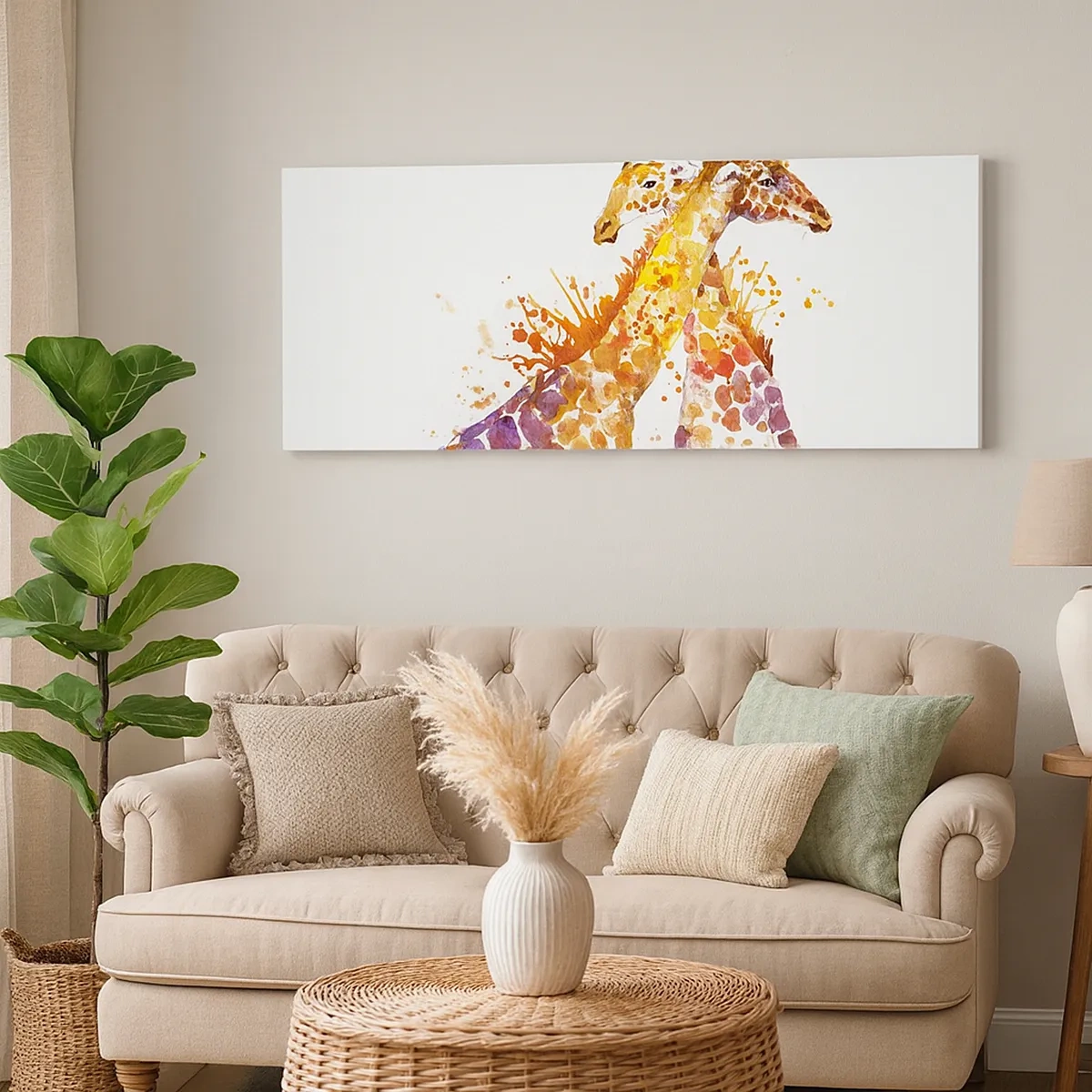 Lærredstryk - Billede på lærred - Er det venskab eller er det kærlighed? - 30x30 cm