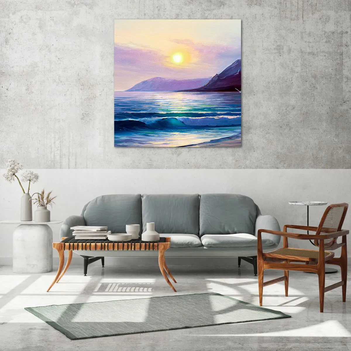 Billede på glas - Vand- og luftkrystal - 40x40 cm