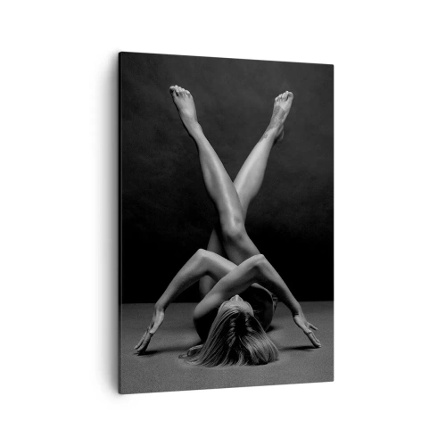 Lærredstryk - Billede på lærred - Nøgenhedens geometri - 50x70 cm