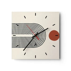 Vægur, Uret - Magnetisme af former og farver - 30x30 cm
