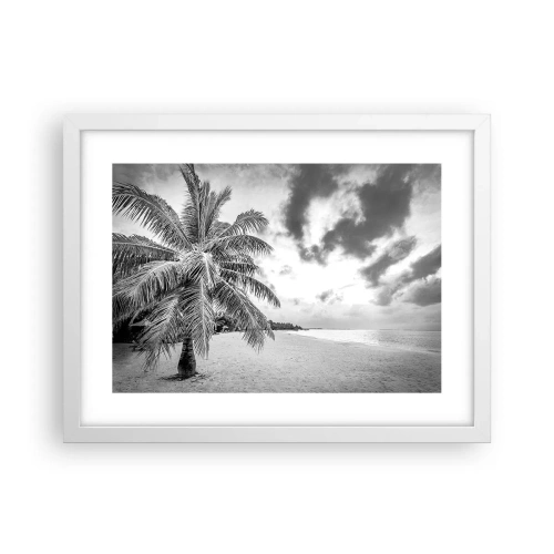 Plakat i hvid ramme - Når du længes efter ensomhed.... - 40x30 cm