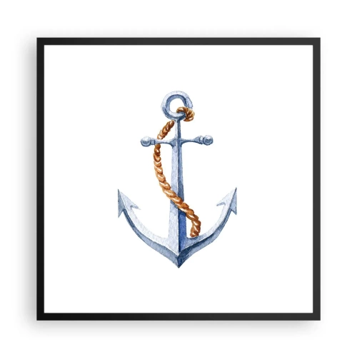 Plakat i sort ramme - Ahoj eventyr! - 60x60 cm