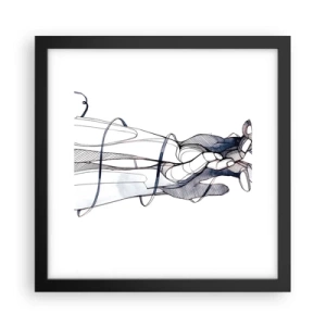 Plakat i sort ramme - En undersøgelse af berøring - 30x30 cm