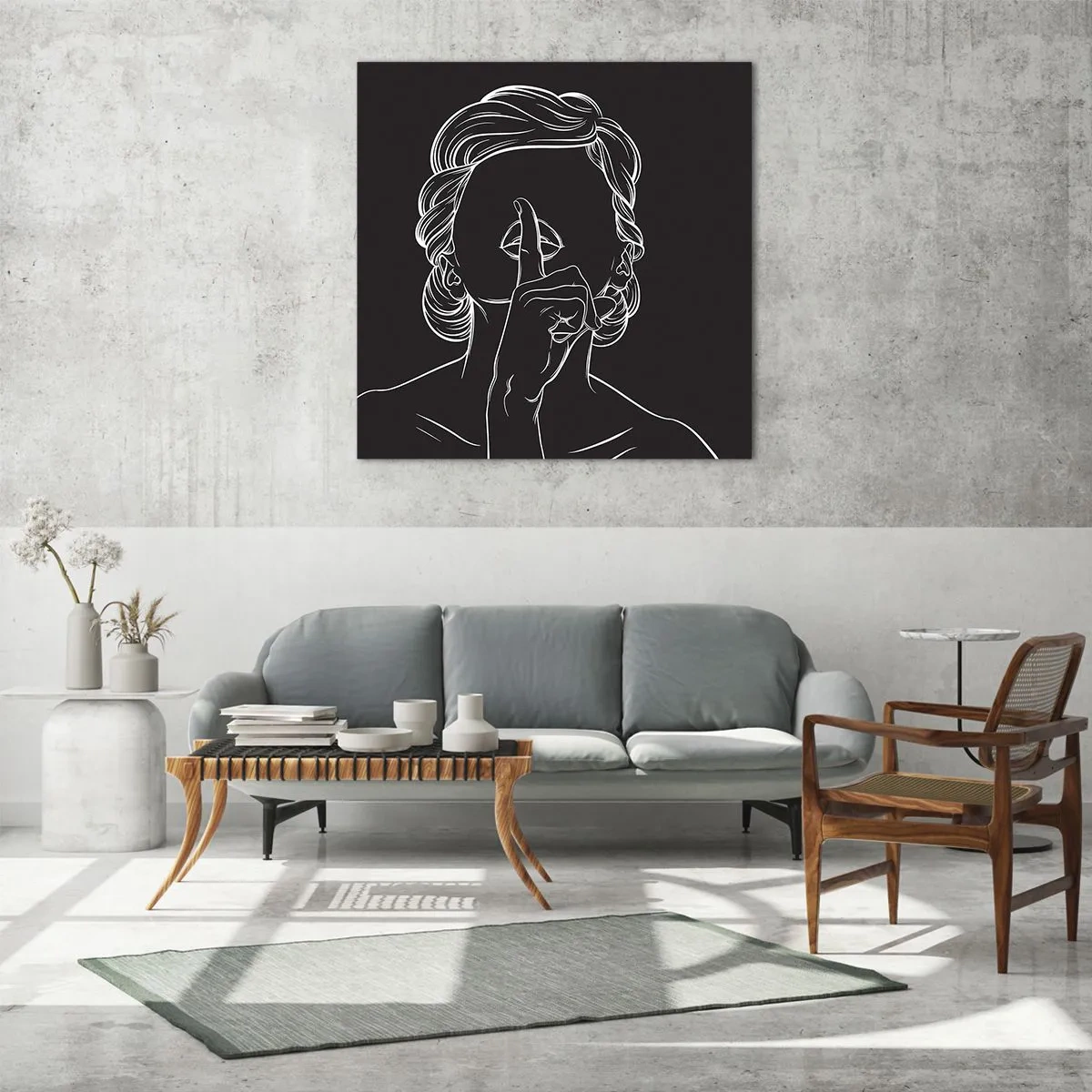 Billede på glas - Skønhed blomstrer i stilhed - 40x40 cm