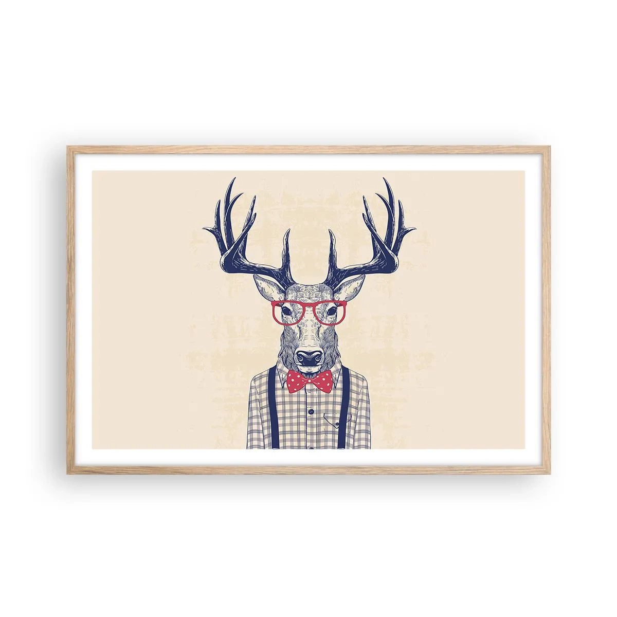 Plakat i ramme af lyst egetræ - Et underholdende ekstravaganza - 91x61 cm