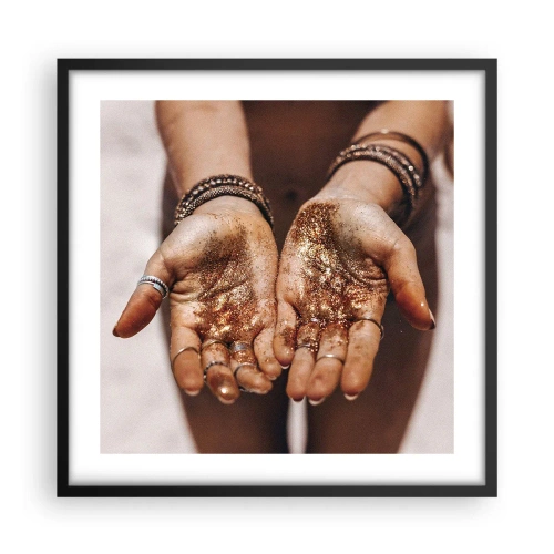 Plakat i sort ramme - En gave til dig - 50x50 cm