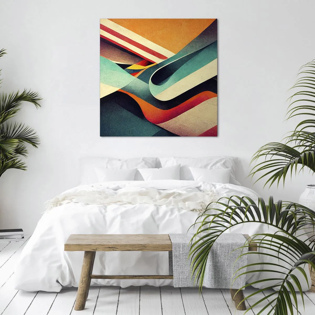 Lærredstryk - Billede på lærred - Intens komposition - 60x60 cm
