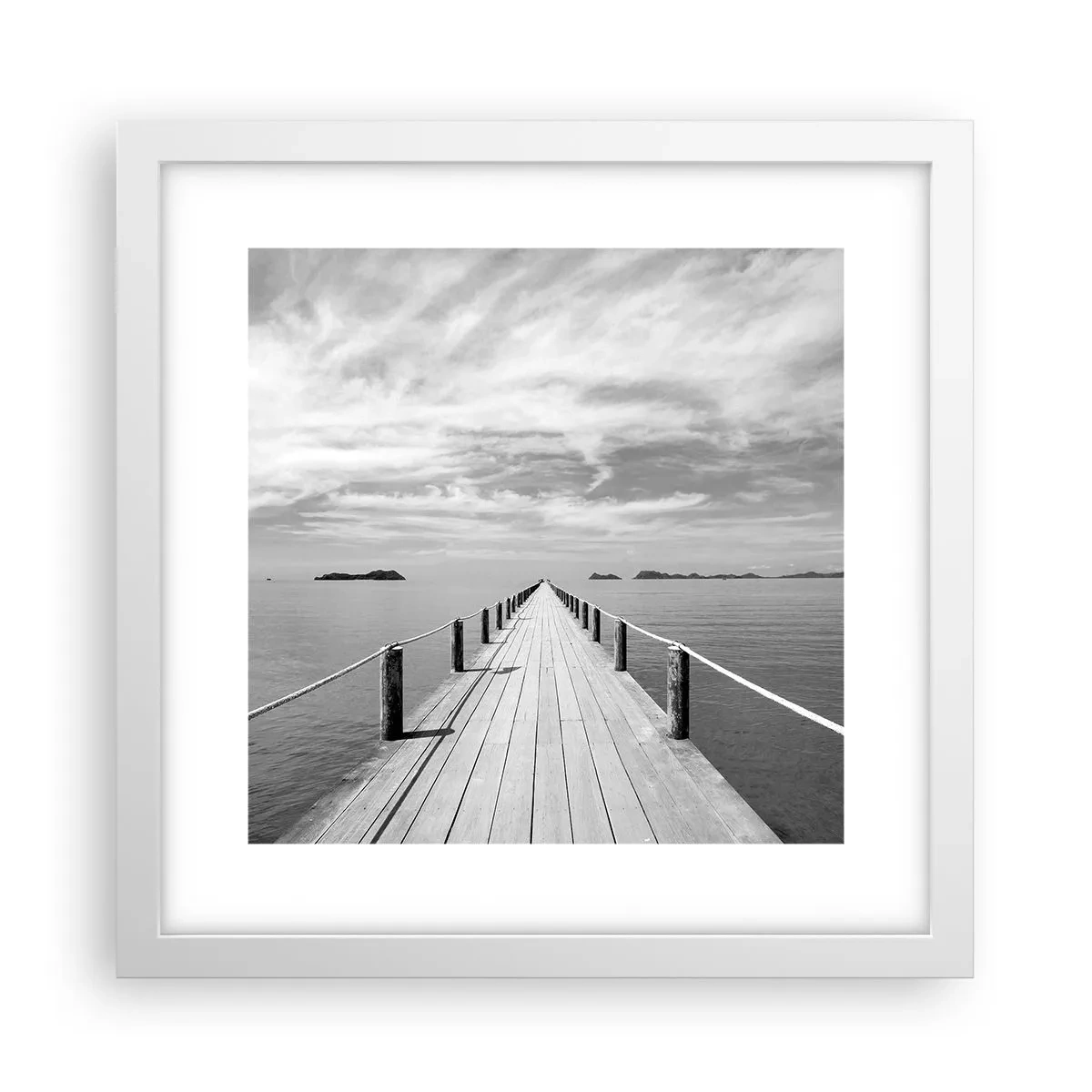 Plakat i hvid ramme - Eller måske en rejse... - 30x30 cm