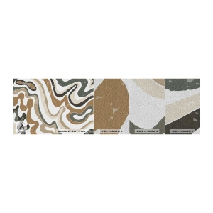 Prøve Fototapet Premium Sand - Slyngninger af jordfarver - Abstraktion, Stykke, Boho - 100x30 cm