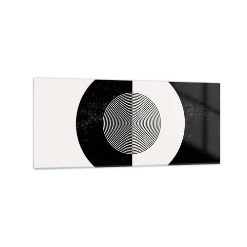 Billede på glas - Harmoni i sort og hvidt - 120x50 cm