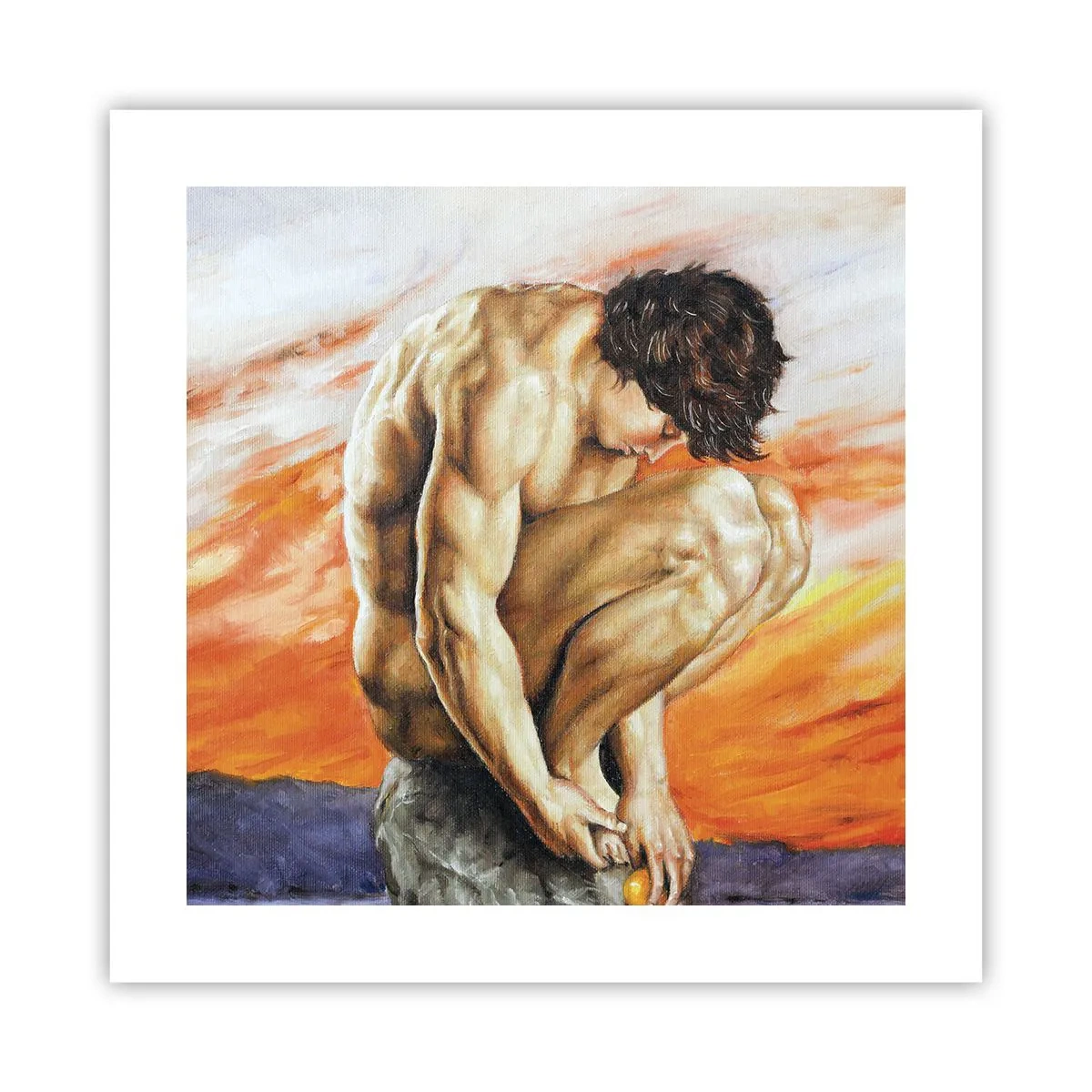 Plakat - Sænket i sig selv - 40x40 cm