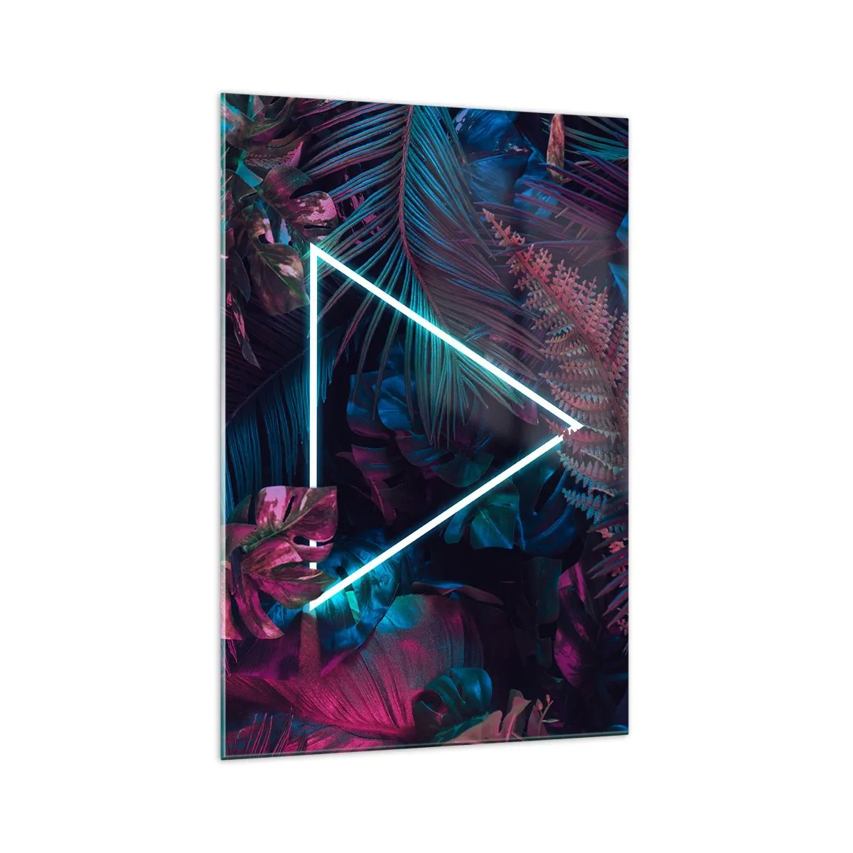 Billede på glas - Have i disco-stil - 70x100 cm