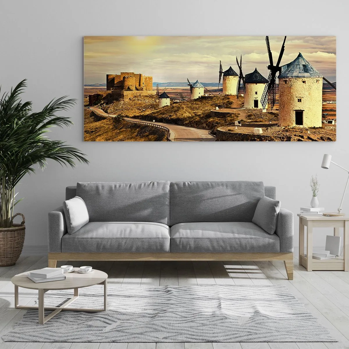 Billede på glas - Don Quixote er ved at dukke op - 160x50 cm