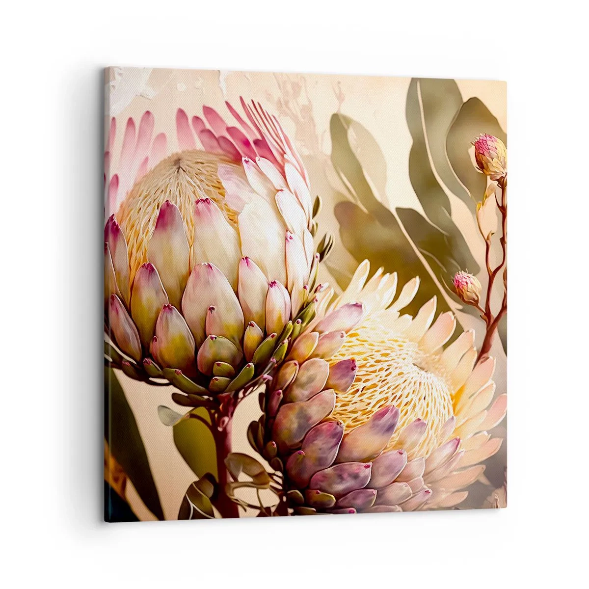 Lærredstryk - Billede på lærred - Ømt omfavnet - 50x50 cm