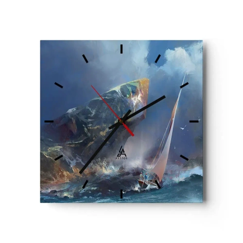 Vægur, Uret - Den, der vover, vinder - 30x30 cm