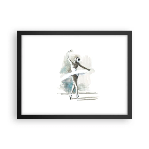 Plakat i sort ramme - Fortryllet til en svane - 40x30 cm