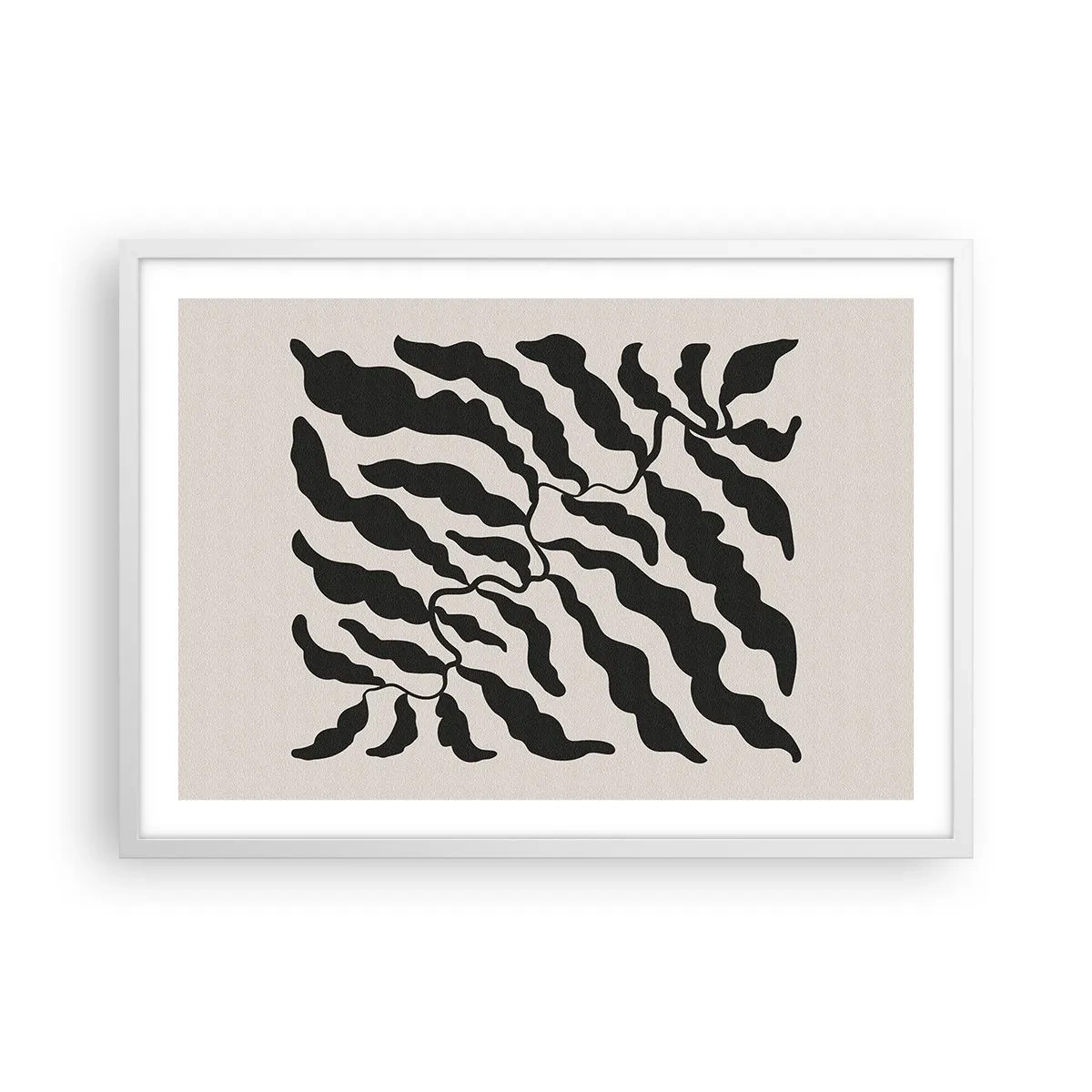 Plakat i hvid ramme - En firkants natur - 70x50 cm
