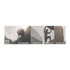 Prøve Fototapet Premium Sand - Jeg tror mod al forventning - Abstraktion, Stykke, Kraft - 100x30 cm
