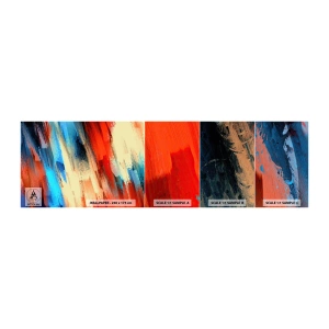 Prøve Fototapet Selvklæbende Deluxe Sticker - En kaskade af farver - Abstraktion, Stykke, Moderne mønster - 100x30 cm