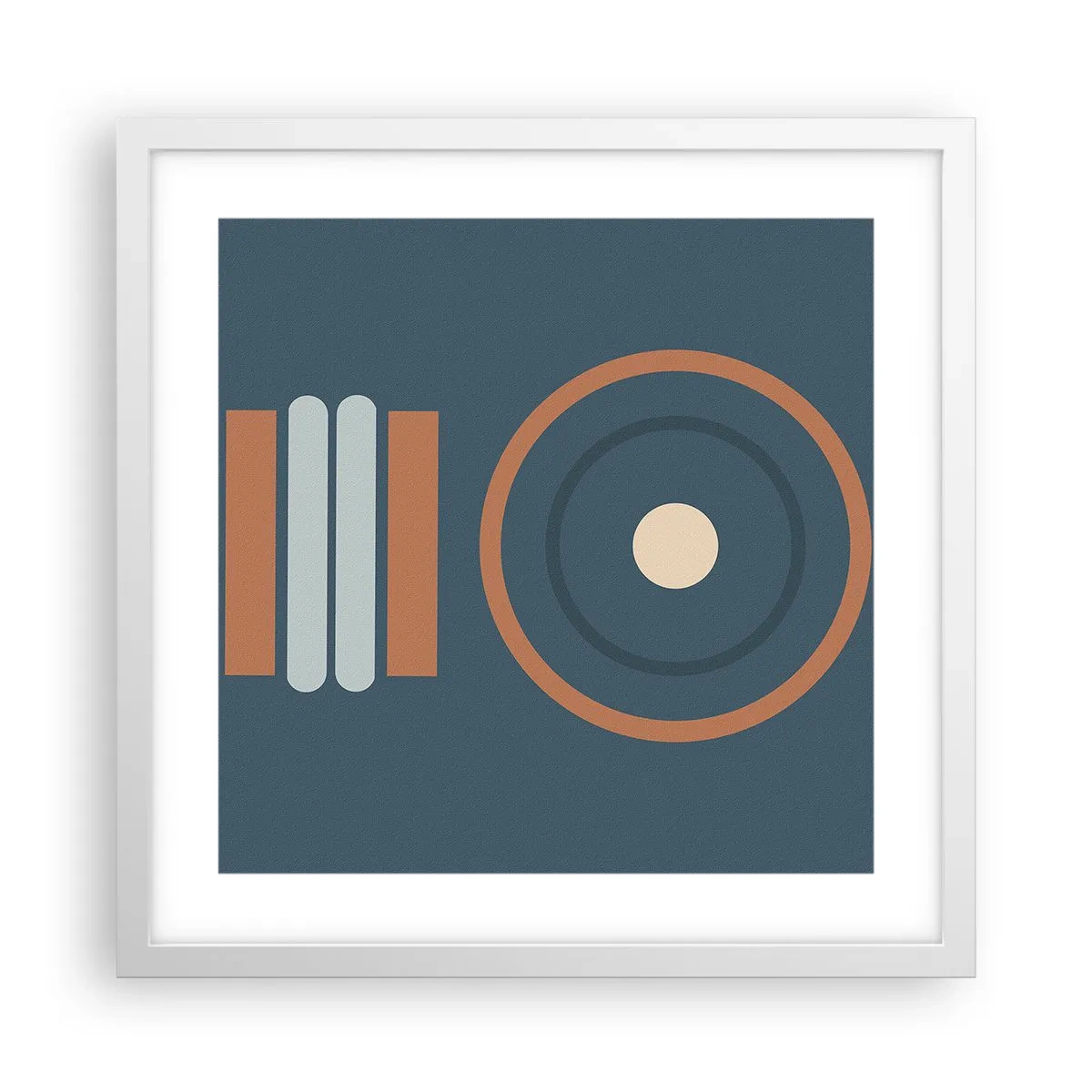 Plakat i hvid ramme - Essensen af tingene - 40x40 cm