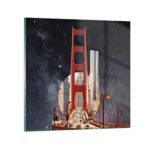 Billede på glas - Altid i centrum - 30x30 cm