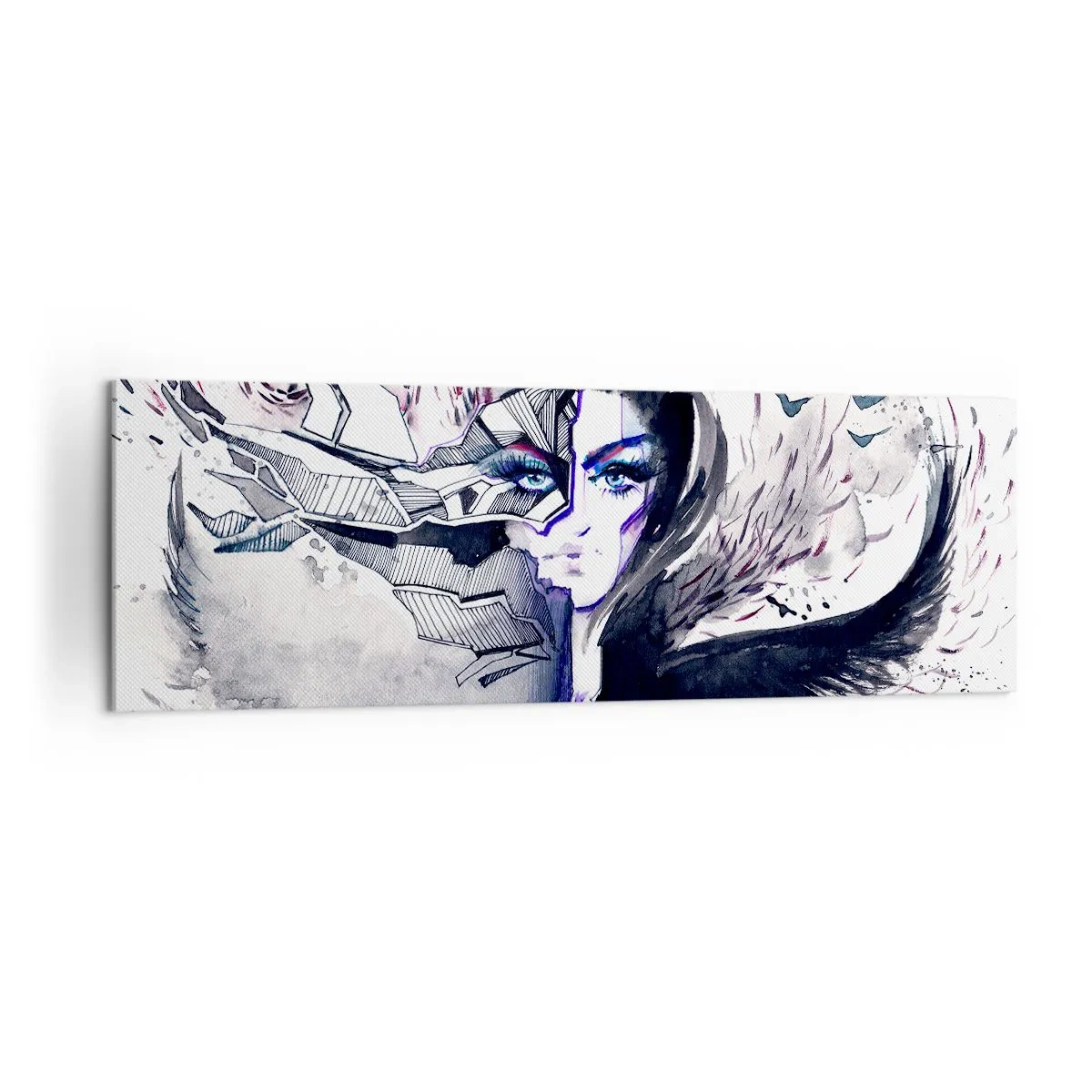 Lærredstryk - Billede på lærred - Dæmonisk og smuk - 160x50 cm