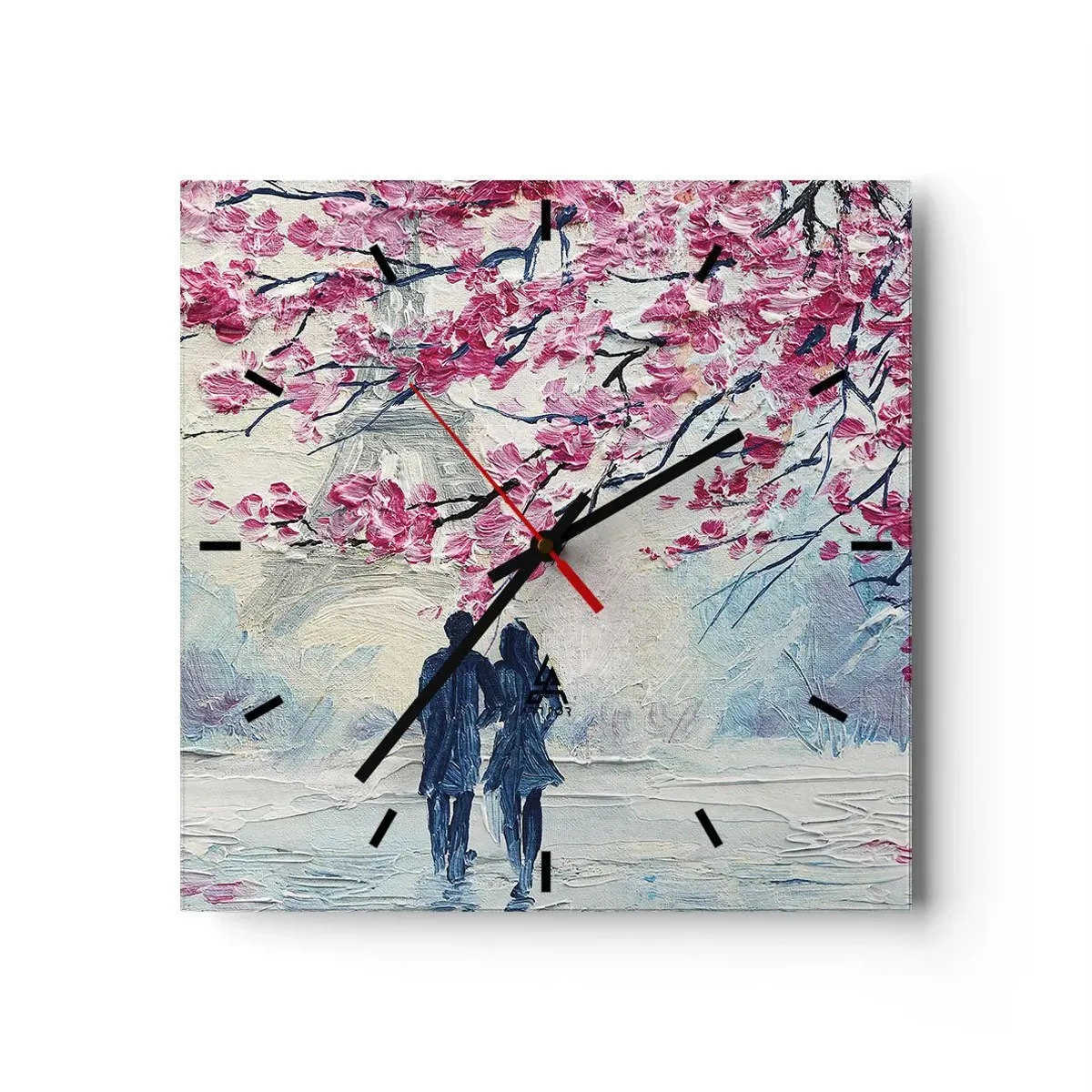 Vægur, Uret - Romantisk gåtur - 30x30 cm