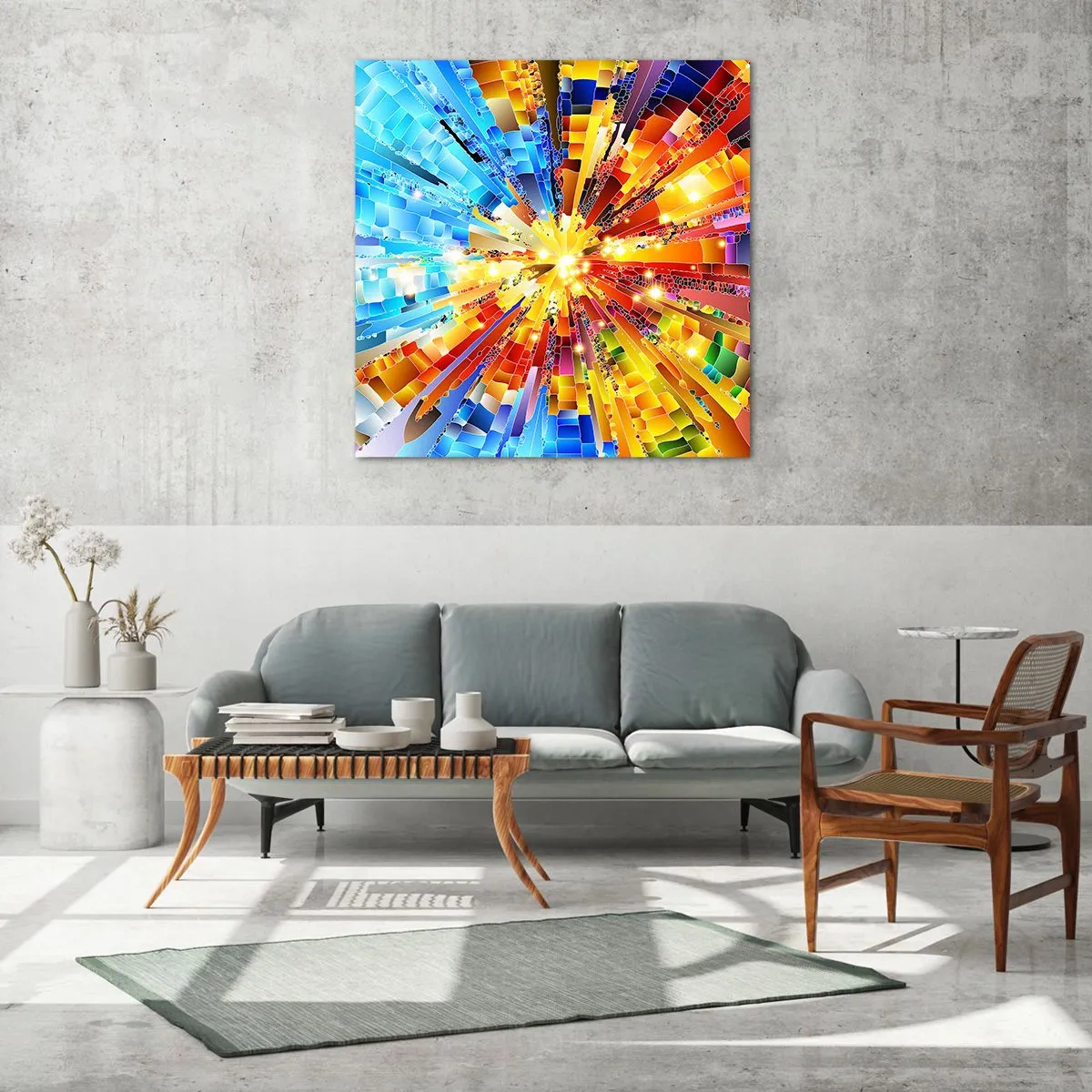 Billede på glas - In medias res - 40x40 cm