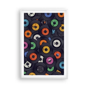 Plakat i hvid ramme - Farver fra klassikerne - 61x91 cm