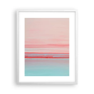 Plakat i hvid ramme - Abstraktion ved daggry - 40x50 cm