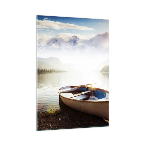 Billede på glas - Over store og klare vande - 50x70 cm