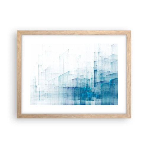 Plakat i ramme af lyst egetræ - Hvordan rummet blev til - 40x30 cm