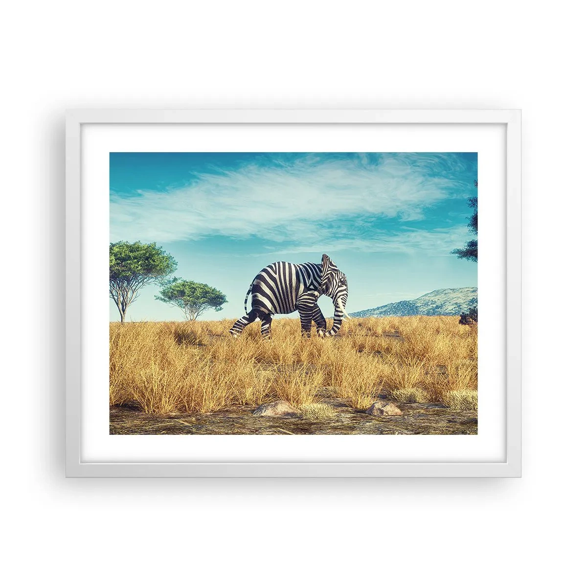 Plakat i hvid ramme - Grå er ikke længere på mode - 50x40 cm