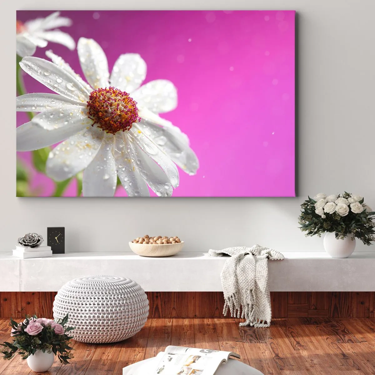 Lærredstryk - Billede på lærred - Beskedent i sin skønhed - 100x70 cm