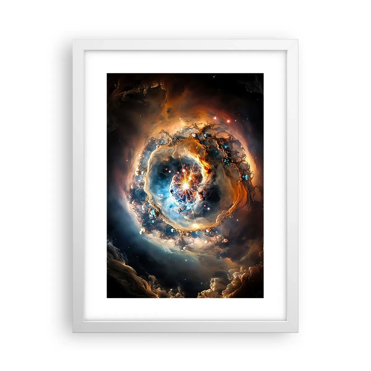 Plakat i hvid ramme - Begyndelse - 30x40 cm